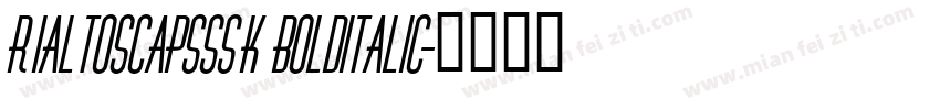 RialtoSCapsSSK BoldItalic字体转换